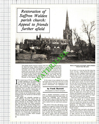 Saffron Walden Church St Mary The Virgin Restoration - 1976 Article