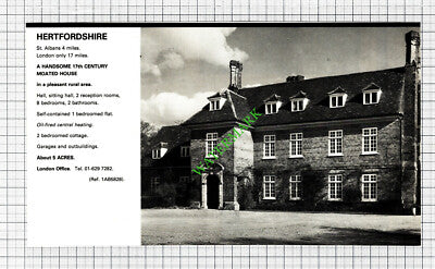 St Albans Hertfordshire House Sale Advert - 1980 Cutting