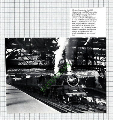 Glasgow Central Railway Station BR Engine No 80001 - Cutting / Print
