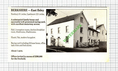 East Ilsley Berkshire House Sale Advert  - 1989 Cutting