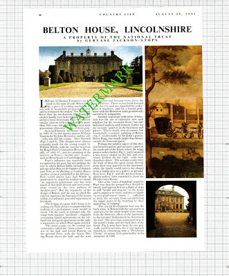 Belton House Lincolnshire - 1991 Article