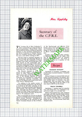 Miss Catherine Elliot Pindar Print Scarborough CPRE - 1976 Cutting