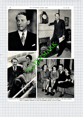 Mr Hugh Gaitskell Chancellor of the Exchequer  - 1950 Cutting