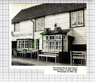 The Lobster Post Hole Haven Canvey Island Essex  - 1971 Cutting