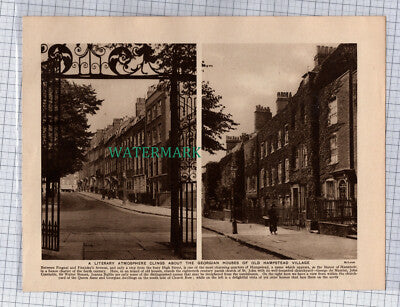 (8748) Old Hampstead Village London  - c.1925 Book Print