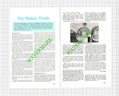 The Pudsey Tomb Bolton-by-Bowland Church - 1979 Article