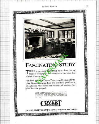 Birmingham Alabama USA Fenestra / Covert Fireplace New York Advert 1926 Cutting