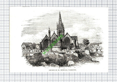Church of St Nicholas Yarmouth - c.1895 Cutting