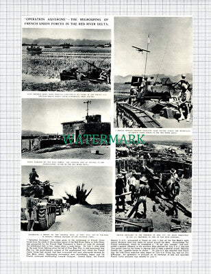 X880) Operation Auvergne Red River Delta Yen Phu Tonking - 1954 Clip