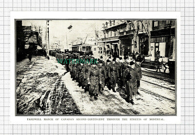 C5511) Canada Second Contingent Montreal World War One - c.1918 Cutting
