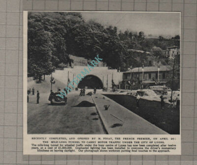 C3170) Lyons Tunnel Opened By M Pinay France - 1952 Clip