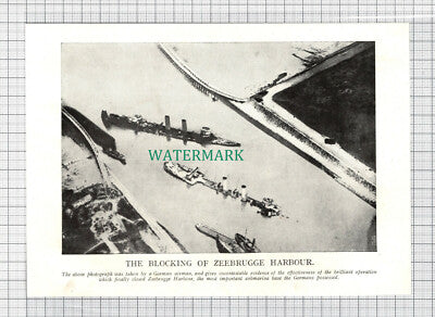 C3908) The Blocking Of Zeebrugge Harbour - WW1 Great War - c.1918 Clip