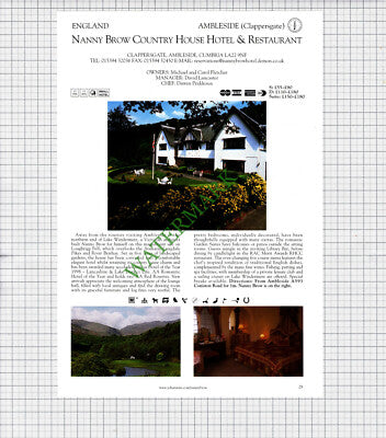 Nanny Brow Hotel Ambleside Priddeaux / Shallowdale House Ampleforth -2001 Advert
