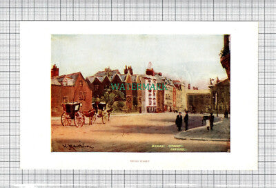 C4082) OXFORD The Martyr's Memorial / Broad Street SMALL c.1900 Book Print