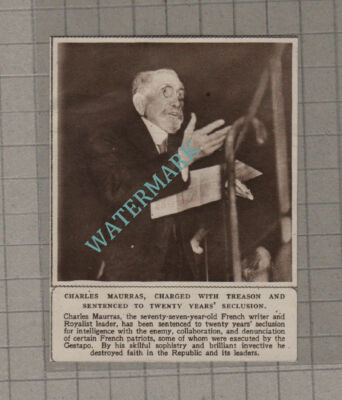 C3945) Charles Maurras French Writer Charged With Treason - 1945 Clip