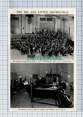 C4124) The Symphony Orchestra BBC Concert Hall - c.1950s Cutting
