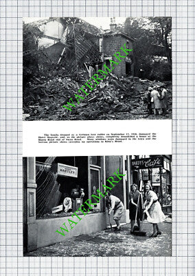 Wrays Of Harrogate   / Swan Road Bomb King's Road -  1959 Print / Cutting