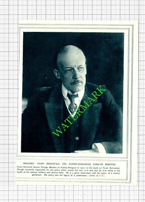 Count Berchtold Austria-Hungary  WW1 -1915 Cutting