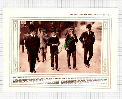 Submarine E7 Lieut Cochrane Dardanelles / HRH Duke Brabant Eton - 1915 Cutting