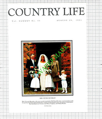 Miss Victoria Broackes Checkendon Court Oxford Peter Beverley   - 1991 Cutting