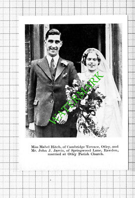 Mabel Hitch Otley John Jarvis Rawdon / Donald Grace Yeadon - 1938 Cutting