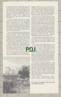 C1039) Bolton Castle Harry Orde-Powlett - 1988 Article