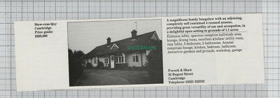 C7730) Stoke By Nayland Suffolk / Stow Cum Quy Cambridge - 1989 House Advert