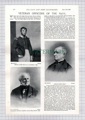 X1631) Vice Admiral Henry F Cleveland John Hay Commander Henry James - 1897