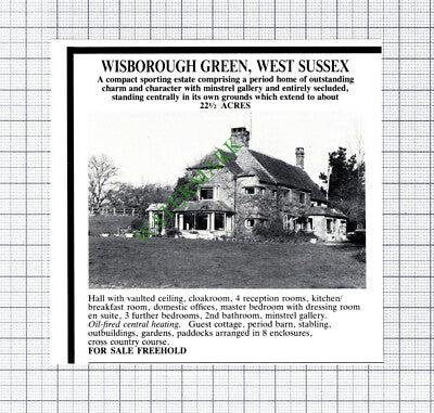 Wisborough Green West Sussex House Sale Advert - 1981 Cutting