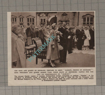 C3514) Old Vic Redgrave Hamlet Kronborg Castle King Of Denmark - 1950 Clip
