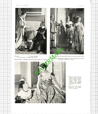 Merchant Of Venice John Gielgud Peggy Ashcroft  - 1938 Article