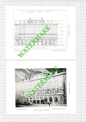 Gresham Hotel Dublin Robert Atkinson Architect  - c.1926 Book Prints