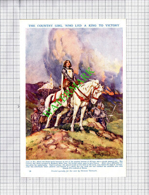 Joan Of Arc Dudley Tennant - c.1940s Book Print