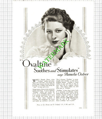 Annie Firth James Mason Actor  / Ovaltine Pamela Ostrer Advert - 1937 Cutting