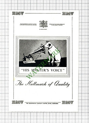 HMV Small Advert - 1950 Cutting