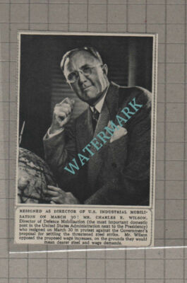C3778) Mr Charles E Wilson US Defence Mobilisation Resigns - 1952 Clip