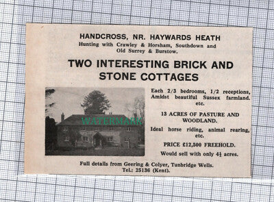 C753) Handcross Nr Haywards Heath Property Advert - 1969 Cutting