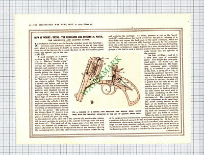 How The Revolver And Automatic Pistol Works  - 1915 2-Part Cutting / Print