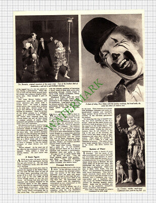 Circus Clowns Rupert Croft-Cooke Tom Belling Grock Ross Adam - 1949 Article