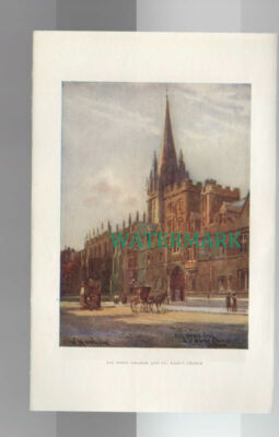 C4236) OXFORD The Porch St Mary's High St / All Souls College Book Print