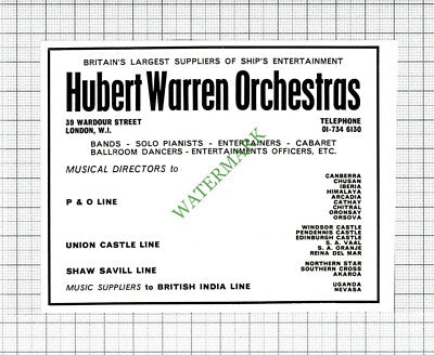 Hubert Warren Orchestras  - 1968 Cutting