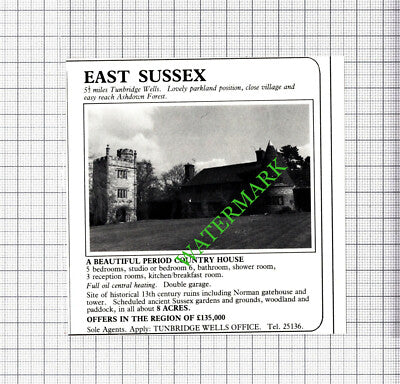 Tunbridge Wells House Sale Advert  - 1980 Cutting