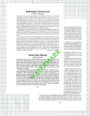 Horns End Flitwick Bedfordshire Henry Jellis - 1988 Article