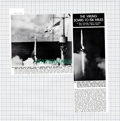 X847) US Navy Rocket Viking Launched From NORTON SOUND Research Ship - 1950