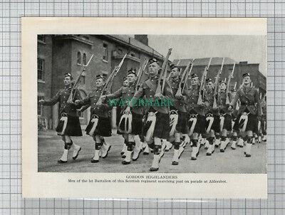 C4475) Gordon Highlanders Aldershot ~ 1939 Clip