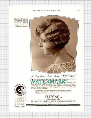 X1028) Eugene Ltd Hairdressers Bond St London Advert - 1924 Cutting