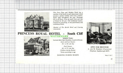 C4139) Princess Royal Hotel Scarborough Harrison Advert - 1969 Cutting