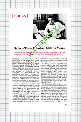 Henry Farrar Author Selby Yorkshire - 1988 Small Article