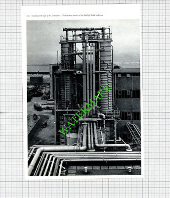 Holland Delfzijl Soda Towers  / Alkmaar Cheese Market -1960s Cutting/ Print