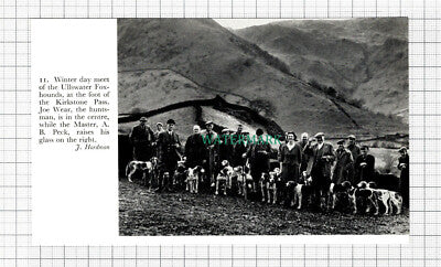C5456) Ullswater Foxhounds Joe Wear A B Peck Kirkstone Pass Hunt - 1959 Cutting
